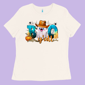 Boo Y'all Ladies Tee Designed By Texasbilliewilder
