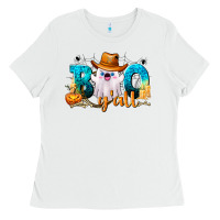 White Boo Y'all Ladies Tee - texasbilliewilder