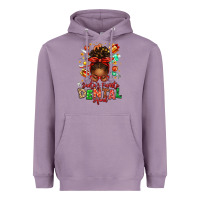 Lavender Santa's Favorite Dental Squad Afro Messy Bun Heavyweight Hoodie - texasbilliewilder