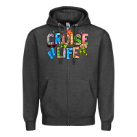 Charcoal Heather cruise life Zipper Hoodie - LillyAllenDesigns