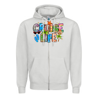 Dove Grey cruise life Zipper Hoodie - LillyAllenDesigns