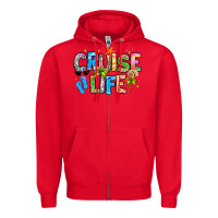 Red cruise life Zipper Hoodie - LillyAllenDesigns