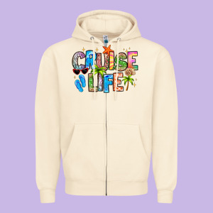 Cruise Life Zipper Hoodie Designed By Lillyallendesigns