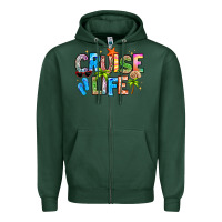 Sports Green cruise life Zipper Hoodie - LillyAllenDesigns
