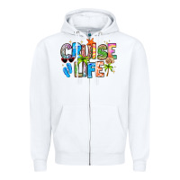 White cruise life Zipper Hoodie - LillyAllenDesigns