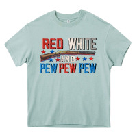 Arona Red white and pew pew pew Heavy Core Tee - CowGirlArtShop