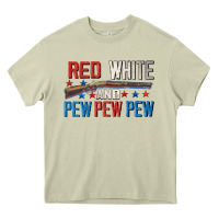 Mossy Red white and pew pew pew Heavy Core Tee - CowGirlArtShop