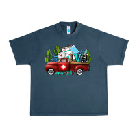 Midnight Navy lvn nurse truck with cactus and sunflowers Urban Heavy Tee - AdoDesignShop