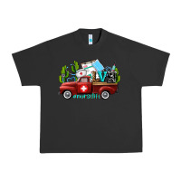 Pigment Black lvn nurse truck with cactus and sunflowers Urban Heavy Tee - AdoDesignShop
