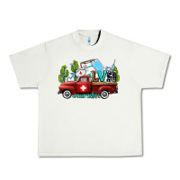 Pistachio lvn nurse truck with cactus and sunflowers Urban Heavy Tee - AdoDesignShop