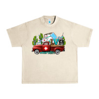 Sandshell lvn nurse truck with cactus and sunflowers Urban Heavy Tee - AdoDesignShop