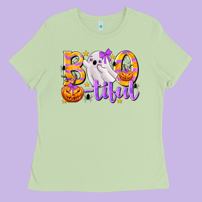 Boo-tiful Ladies Tee Designed By Texasbilliewilder