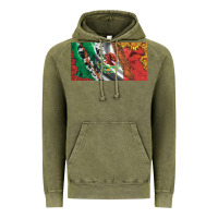 Vintage Olive mexico flag cowhide leopard sunflower and roses licanse  plate Vintage Hoodie - Artiststas