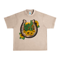 French Oak western horseshoe sunflower cactus Urban Heavy Tee - BarkalooDesign