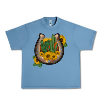Western Horseshoe Sunflower Cactus Urban Heavy Tee | Teevron