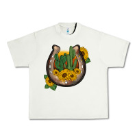 Pistachio western horseshoe sunflower cactus Urban Heavy Tee - BarkalooDesign