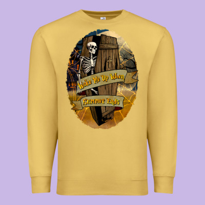 Wake Me Up When Summer Ends Premium Sweatshirt Designed By Texasbilliewilder