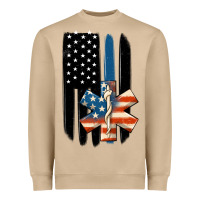 Mushroom ems american flag Heavyweight Sweatshirt - MaliasSmallBusiness