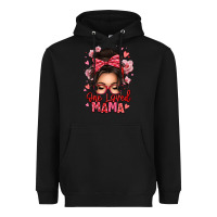 Black one loved mama messy bun Heavyweight Hoodie - texasbilliewilder