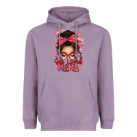 Lavender one loved mama messy bun Heavyweight Hoodie - texasbilliewilder