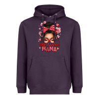 Plum one loved mama messy bun Heavyweight Hoodie - texasbilliewilder