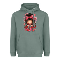 Sage one loved mama messy bun Heavyweight Hoodie - texasbilliewilder