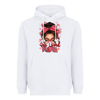 White one loved mama messy bun Heavyweight Hoodie - texasbilliewilder