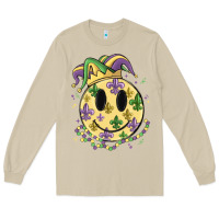 Mushroom smiley face mardi gras Long Sleeve Tee - MaliasSmallBusiness