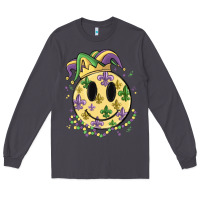Smoke smiley face mardi gras Long Sleeve Tee - MaliasSmallBusiness