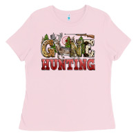 Bubblegum Pink gone hunting Ladies Tee - Zillion Design Studio