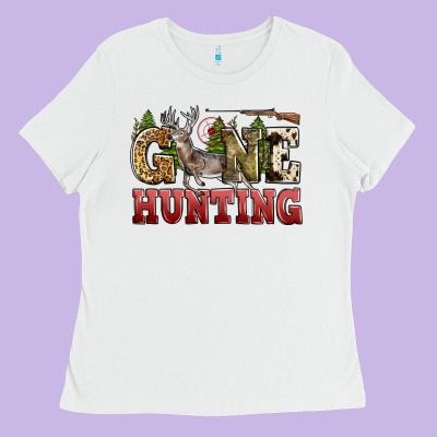 Gone Hunting Ladies Tee Designed By Zillion Design Studio