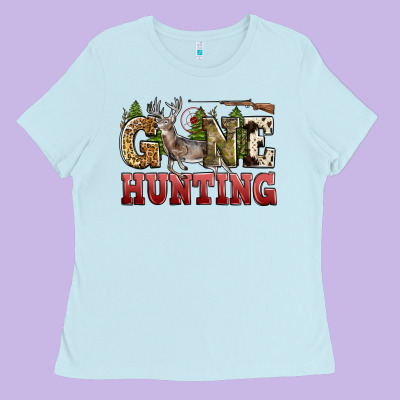 Gone Hunting Ladies Tee Designed By Zillion Design Studio
