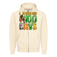 Sandshell dinosaur 100day celebration Zipper Hoodie - LillyAllenDesigns