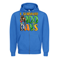 True Royal dinosaur 100day celebration Zipper Hoodie - LillyAllenDesigns