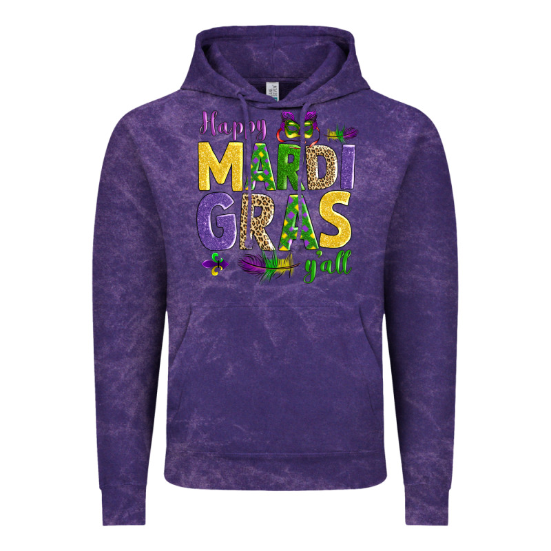 Happy Mardi Gras Y'all Vintage Hoodie by AdoDesignShop | Teevron