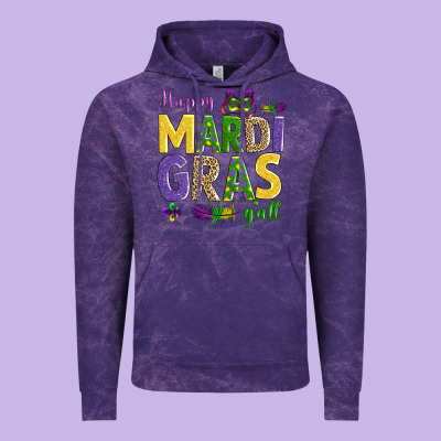 Happy Mardi Gras Y'all Vintage Hoodie Designed By Adodesignshop