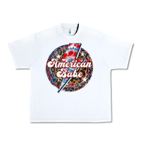 White Western American Babe Patriotic Urban Heavy Tee - LillyAllenDesigns