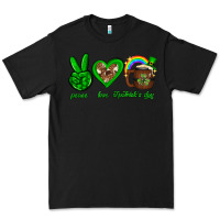 Black Peace love luck St. Patrick's Day Premium Tee - Neo Western