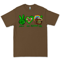Cacao Peace love luck St. Patrick's Day Premium Tee - Neo Western