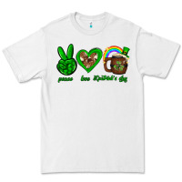White Peace love luck St. Patrick's Day Premium Tee - Neo Western