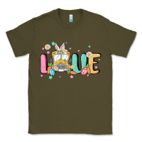 Army Green love school bus Classic Tee - MaliasSmallBusiness