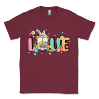 Burgundy love school bus Classic Tee - MaliasSmallBusiness