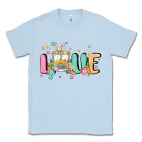 Dusty Blue love school bus Classic Tee - MaliasSmallBusiness