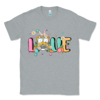 Heather Grey love school bus Classic Tee - MaliasSmallBusiness