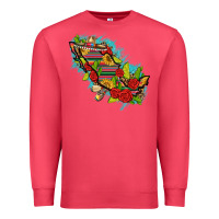 Cardinal Mexico Map with Leopard and Sunflowers Premium Sweatshirt - texasbilliewilder