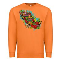 Carrot Mexico Map with Leopard and Sunflowers Premium Sweatshirt - texasbilliewilder