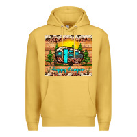 Antique Gold happy camper Premium Hoodie - JahusDesignShop