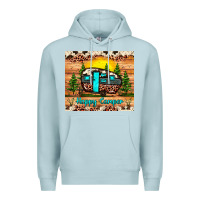 Blue Mist happy camper Premium Hoodie - JahusDesignShop