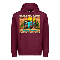 Burgundy happy camper Premium Hoodie - JahusDesignShop