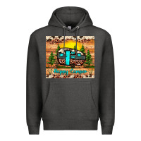 Charcoal Heather happy camper Premium Hoodie - JahusDesignShop
